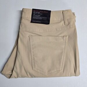 Lululemon ABC Pant Slim Mens 32x34 (fits 32x32) Tan Warpstreme Stretch Trousers